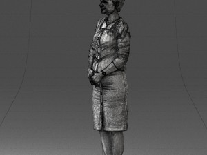 girl in beige suit 0493 Modello 3D