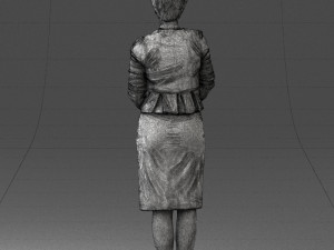 girl in beige suit 0493 Modello 3D