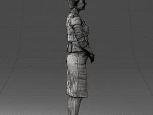 girl in beige suit 0493 Modello 3D
