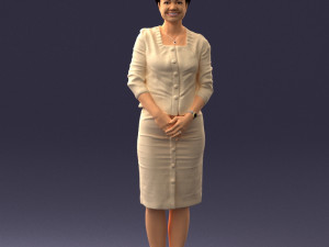 girl in beige suit 0493 3d print ready 3D Принт Модель