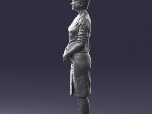 girl in beige suit 0493 3d print ready Modello di stampa 3D