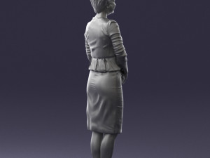 girl in beige suit 0493 3d print ready Modello di stampa 3D