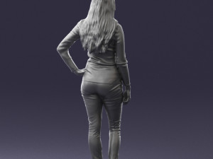 blonde in coffee sweater 0484 3D Modell