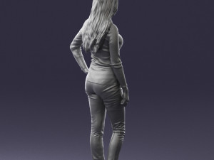 blonde in coffee sweater 0484 3D Modell
