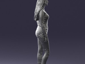 blonde in coffee sweater 0484 3D Modell