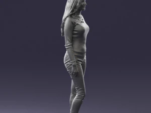 blonde in coffee sweater 0484 3D Model