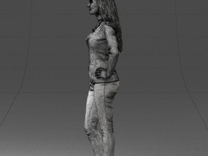 blonde in coffee sweater 0484 3D Modell