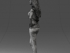 blonde in coffee sweater 0484 3D Modell