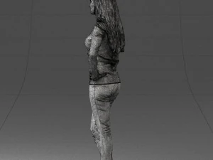 blonde in coffee sweater 0484 3D Model