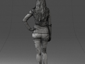 blonde in coffee sweater 0484 3D Modell