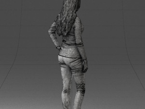 blonde in coffee sweater 0484 3D Modell