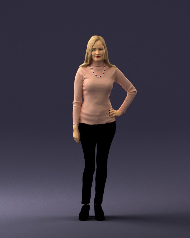 blonde in coffee sweater 0484 3d print ready 3D प्रिंट मॉडल .c4d .max .obj .3ds .fbx .stl .blend 
