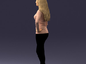blonde in coffee sweater 0484 3d print ready 3D प्रिंट मॉडल