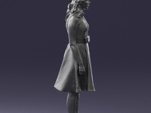 woman in crimson skirt 0483 3D 모델