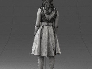 woman in crimson skirt 0483 3D 모델