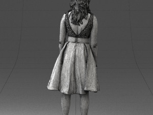 woman in crimson skirt 0483 3D 모델