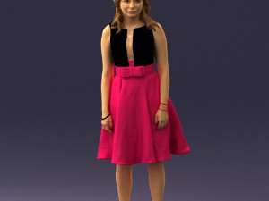 woman in crimson skirt 0483 3d print ready 3D Print Model
