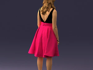 woman in crimson skirt 0483 3d print ready 3D Print Model
