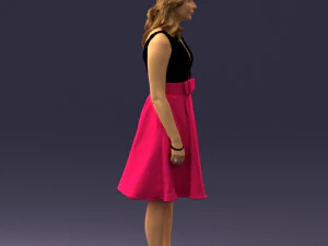 woman in crimson skirt 0483 3d print ready 3D Print Model