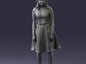 woman in crimson skirt 0483 3d print ready 3D Print Model