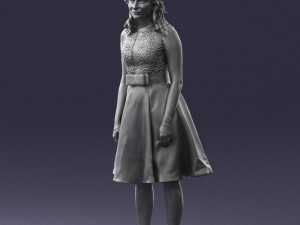 woman in crimson skirt 0483 3d print ready 3D Принт Модель