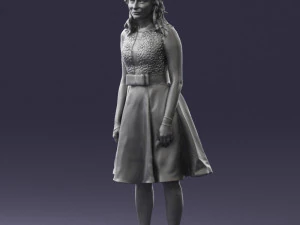 woman in crimson skirt 0483 3d print ready 3D Print Model