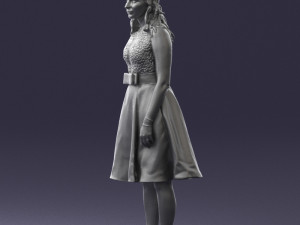 woman in crimson skirt 0483 3d print ready 3D Принт Модель