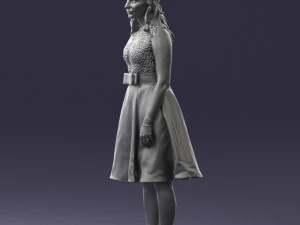 woman in crimson skirt 0483 3d print ready 3D Print Model
