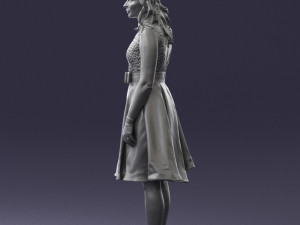 woman in crimson skirt 0483 3d print ready 3D Принт Модель