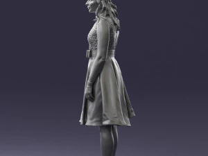 woman in crimson skirt 0483 3d print ready 3D Print Model