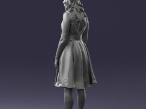 woman in crimson skirt 0483 3d print ready 3D Принт Модель