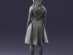 woman in crimson skirt 0483 3d print ready 3D Принт Модель
