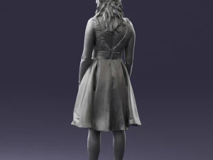 woman in crimson skirt 0483 3d print ready 3D Print Model