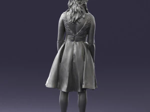 woman in crimson skirt 0483 3d print ready 3D Print Model
