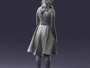 woman in crimson skirt 0483 3d print ready 3D Принт Модель