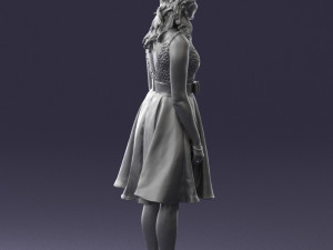 woman in crimson skirt 0483 3d print ready 3D Принт Модель