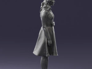 woman in crimson skirt 0483 3d print ready 3D Print Model
