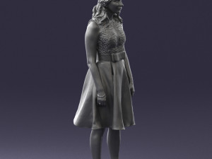 woman in crimson skirt 0483 3d print ready 3D Принт Модель