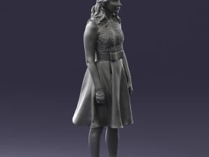 woman in crimson skirt 0483 3d print ready 3D Print Model