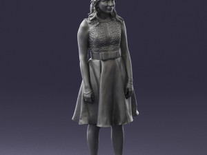 woman in crimson skirt 0483 3d print ready 3D Принт Модель