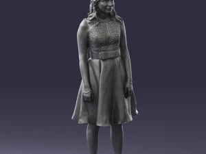 woman in crimson skirt 0483 3d print ready 3D Print Model