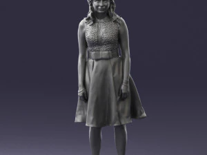 woman in crimson skirt 0483 3d print ready 3D Print Model