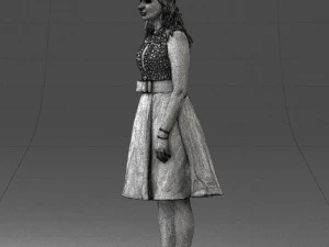 woman in crimson skirt 0483 3d print ready 3D Print Model