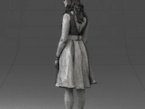 woman in crimson skirt 0483 3d print ready 3D Print Model