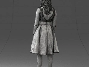 woman in crimson skirt 0483 3d print ready 3D Print Model