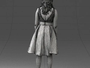 woman in crimson skirt 0483 3d print ready 3D Print Model