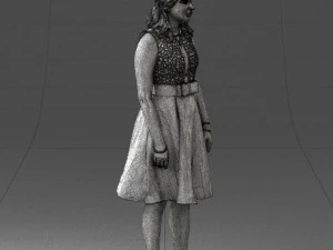 woman in crimson skirt 0483 3d print ready 3D Print Model