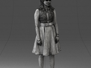 woman in crimson skirt 0483 3d print ready 3D Принт Модель