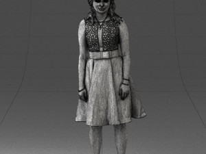 woman in crimson skirt 0483 3d print ready 3D Принт Модель