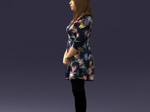 girl in colorful dress 0482 Modèle 3D